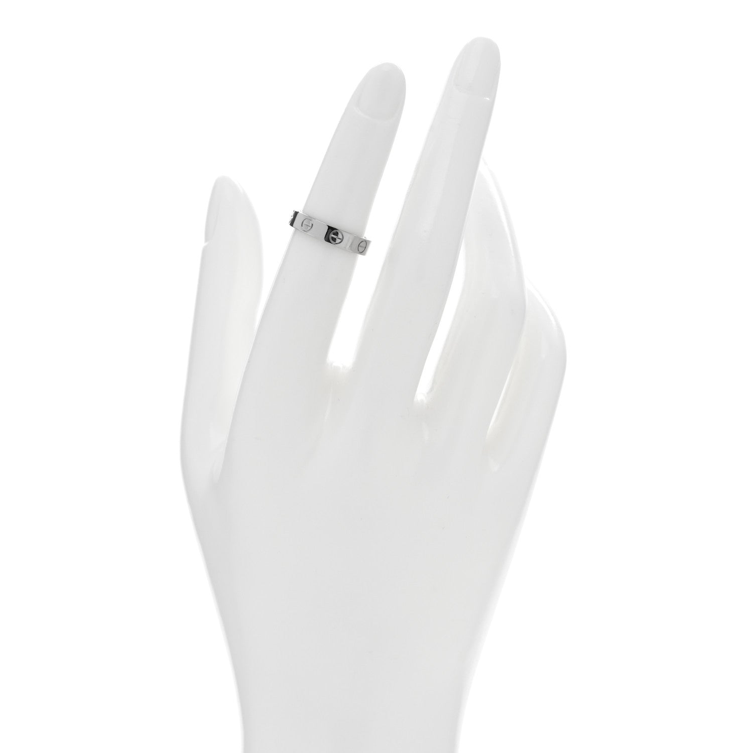 Cartier 18K White Gold 3.5mm LOVE Wedding Band Ring 49 4.75 2 of 4