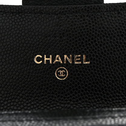 Chanel Caviar Quilted Medium Gusset Flap Wallet Black 6 of 8