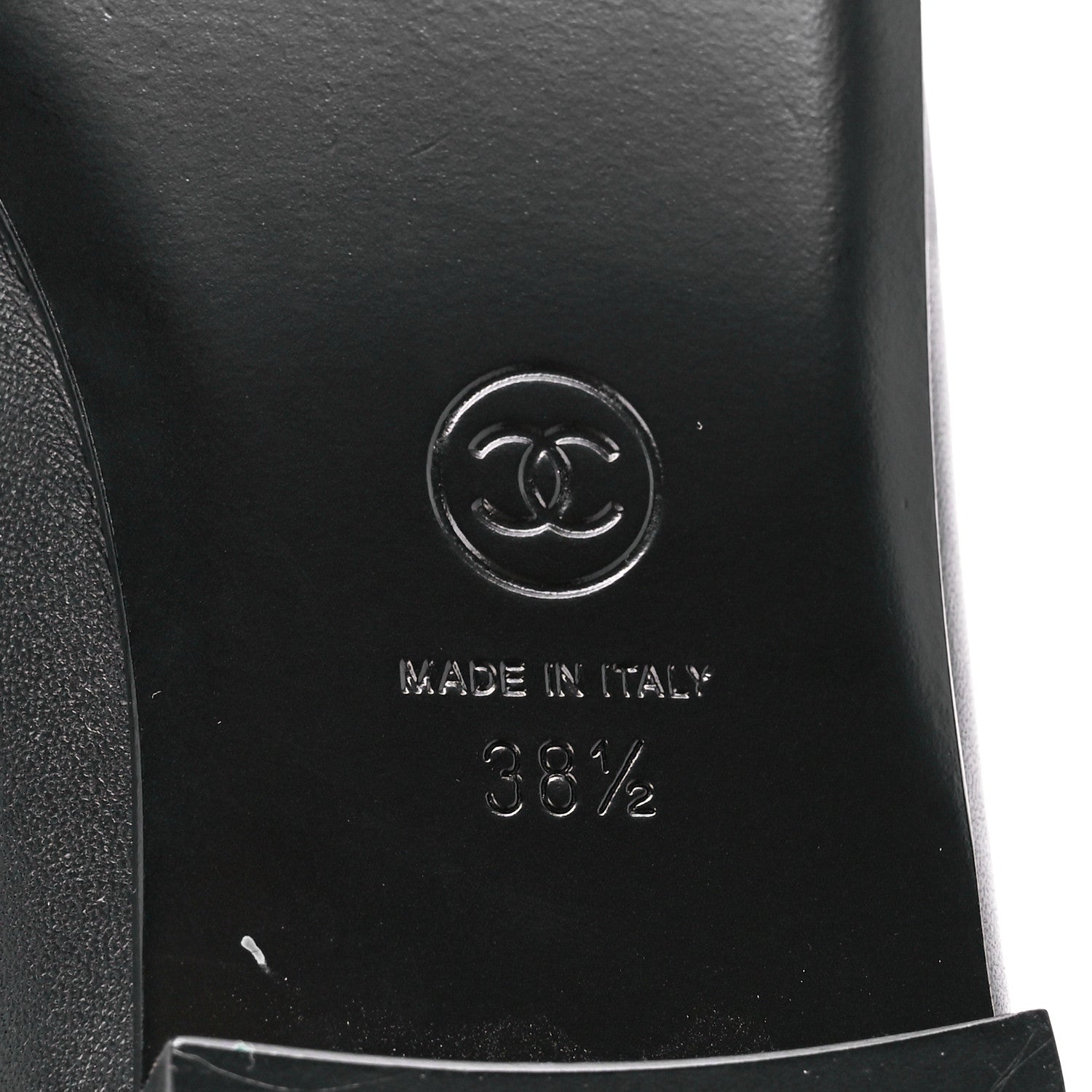 Chanel Lambskin Cap Toe Ballerina Flats 38.5 Black Grey 6 of 9