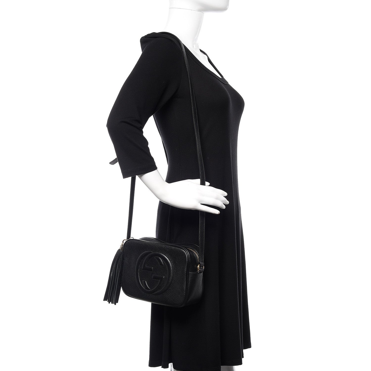 Gucci Pebbled Calfskin Small Soho Disco Bag Black 2 of 9