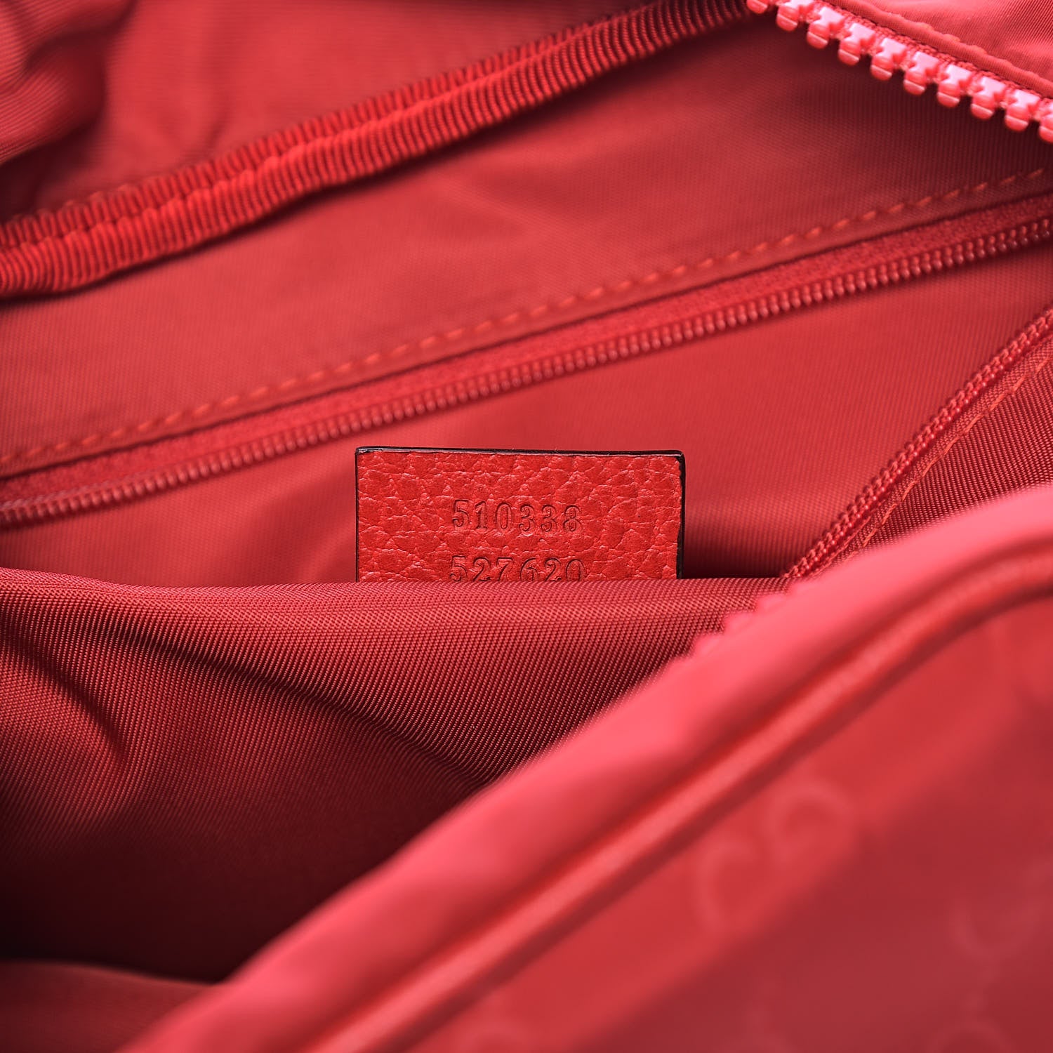 Gucci Nylon Monogram Dolmias Pouch Vibrant Red 7 of 9