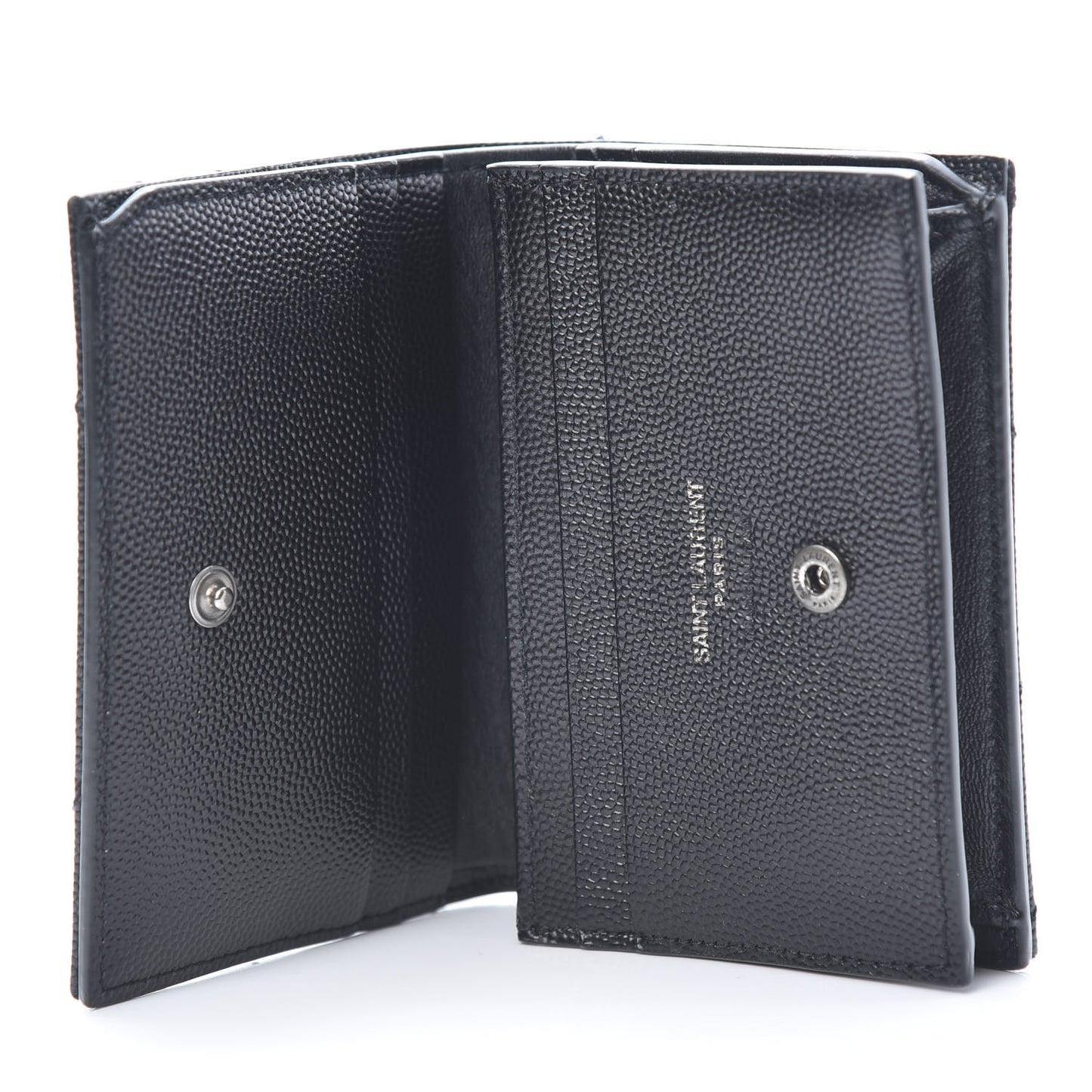 Grain De Poudre Matelasse Chevron Monogram Card Case Black