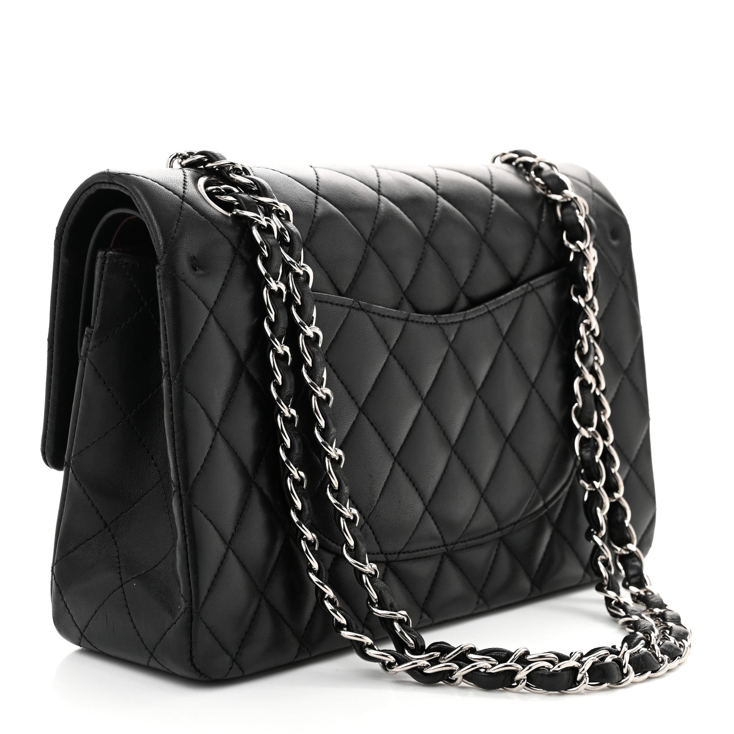 Chanel Lambskin Quilted Medium Double Flap Black 3 of 11