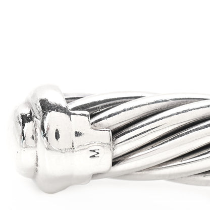 David Yurman Sterling Silver Black Diamond 7mm Cable Classics Station Bracelet 5 of 6