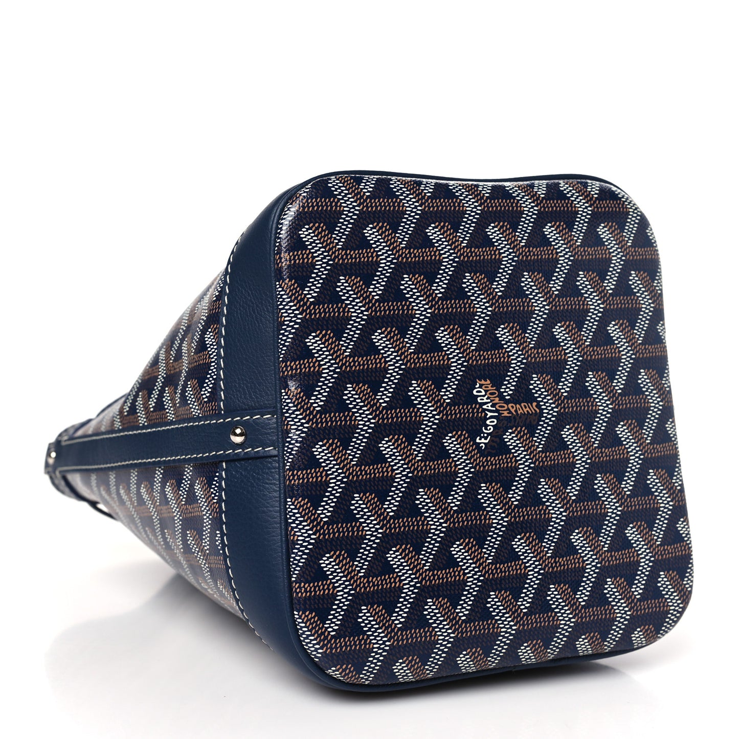 Goyardine Petit Flot Bucket Bag PM Navy