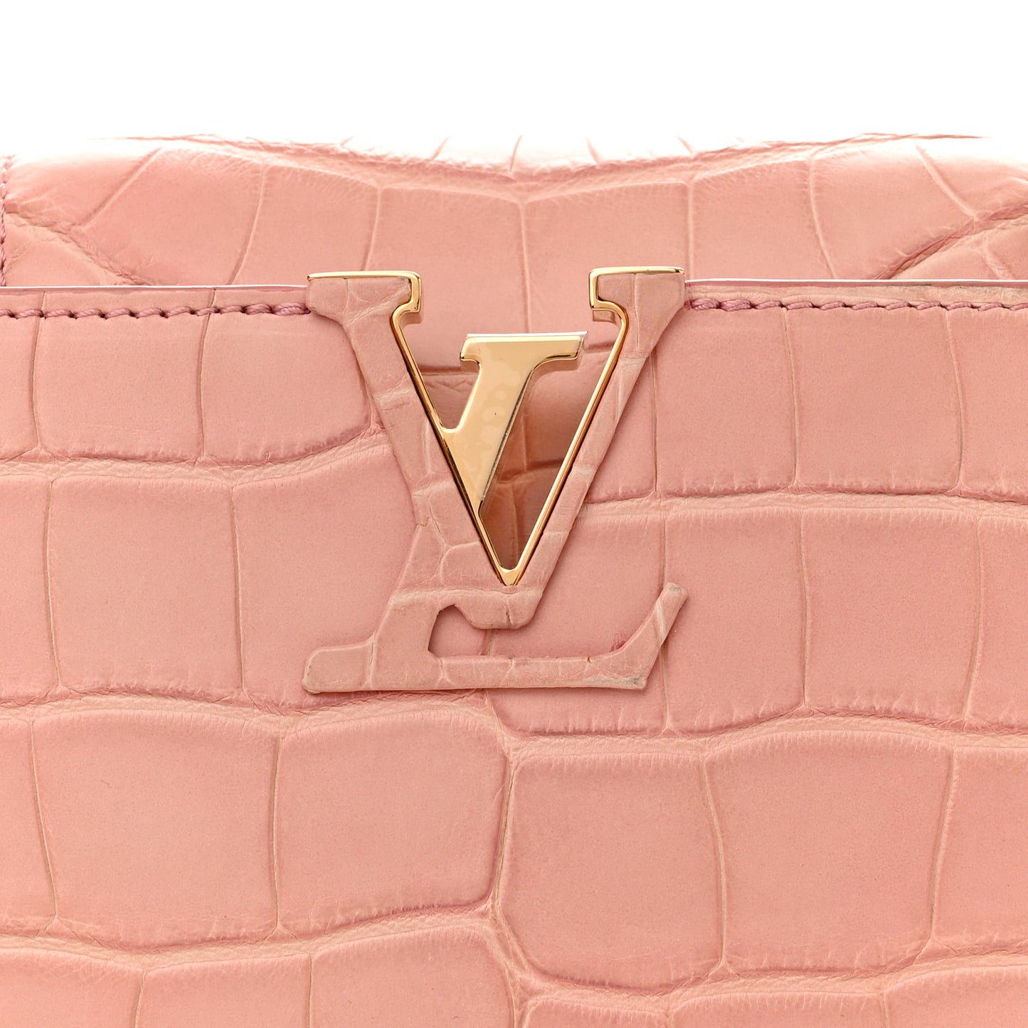 Alligator Capucines BB Pink