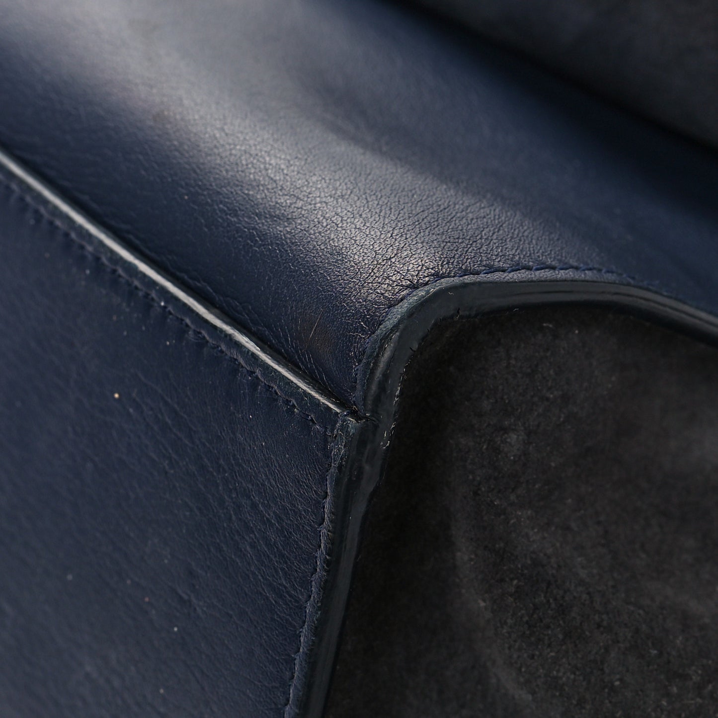 Smooth Calfskin Suede Medium Tri-Color Trapeze Midnight