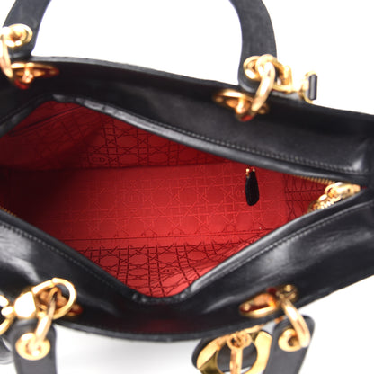 Christian Dior Lambskin Cannage Large Lady Dior Black 5 of 9