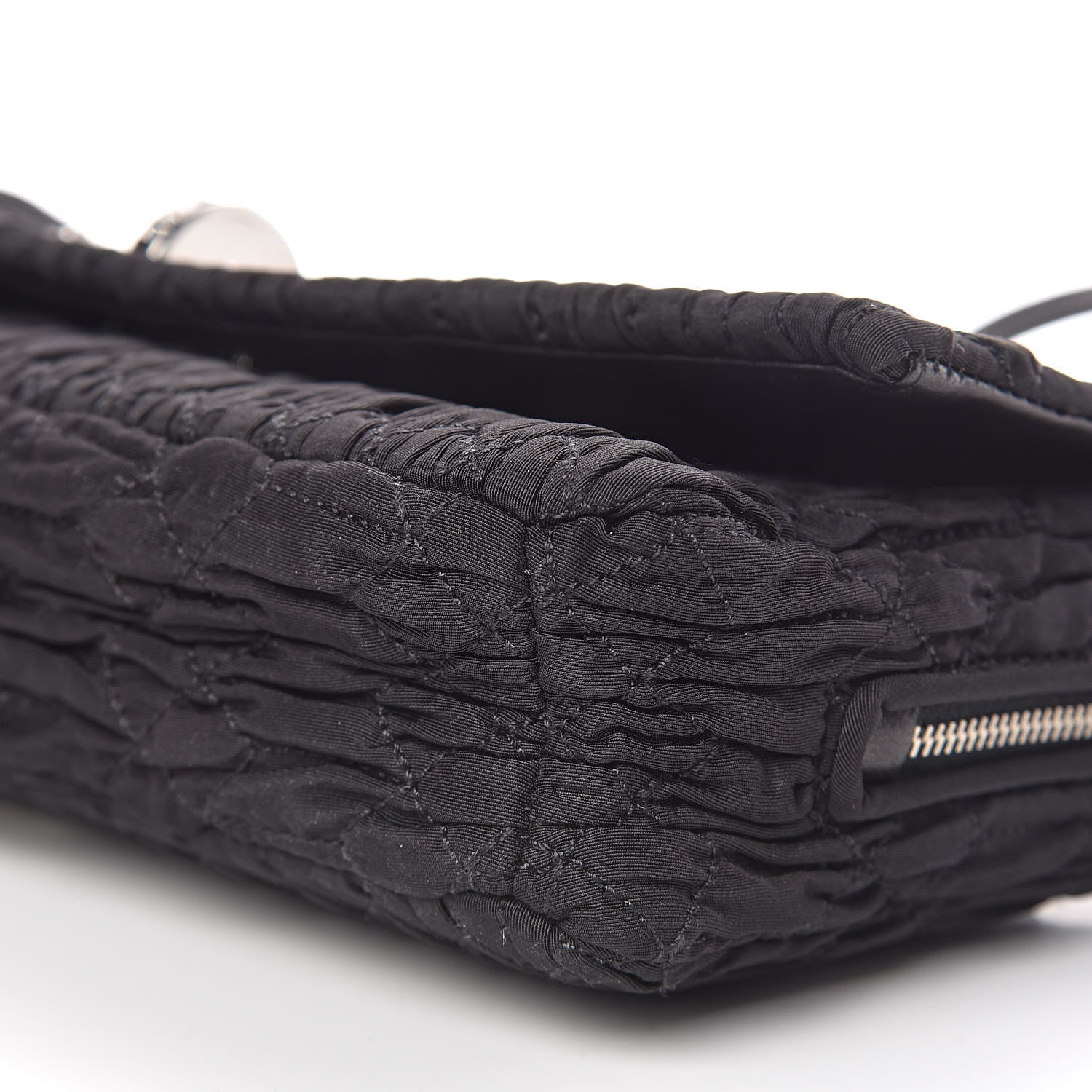 Miu Miu Faille Matelasse Crystal Flap Clutch Black 10 of 10