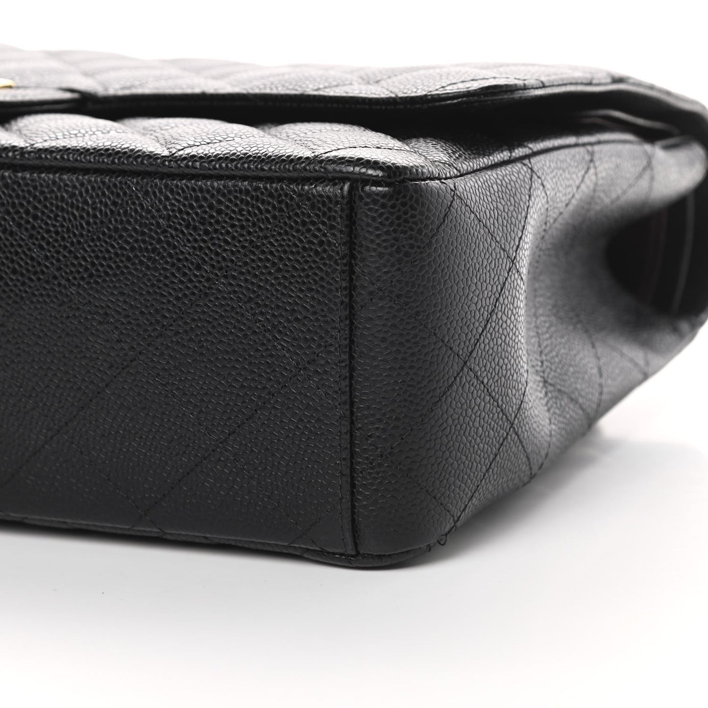 Caviar Quilted Maxi Double Flap Black