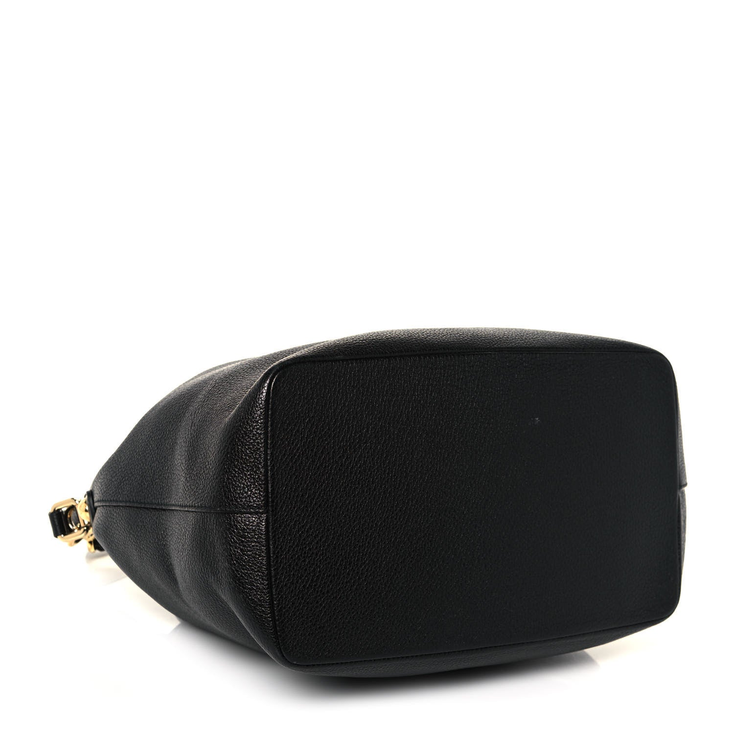 Dolce & Gabbana Drummed Calfskin Claudia Drawstring Bucket Shoulder Bag Black 4 of 12