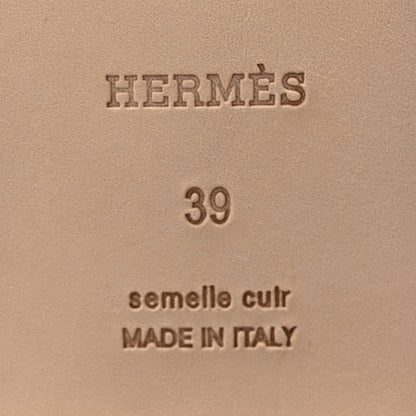 Hermes Epsom Santorini Sandals 39 Etoupe 6 of 10