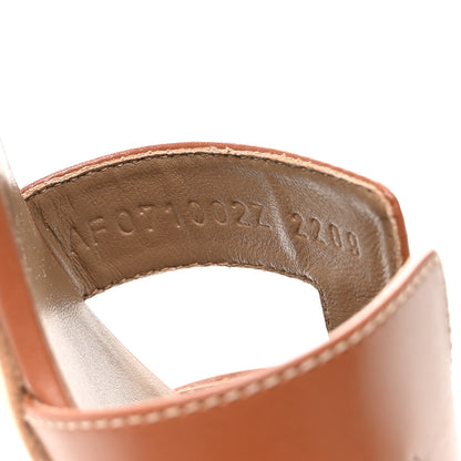 Hermes Calfskin Oasis Sandals 36.5 Gold 8 of 9