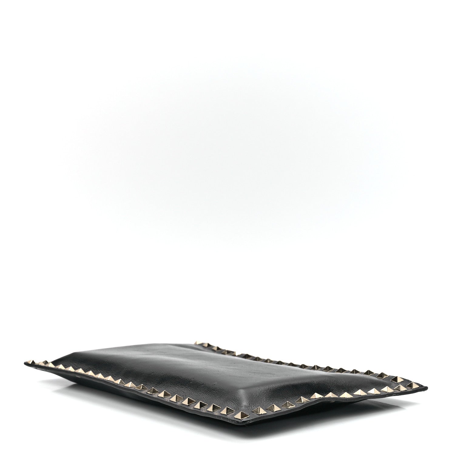 Valentino Garavani Vitello Large Rockstud Zip Pouch Black 9 of 11
