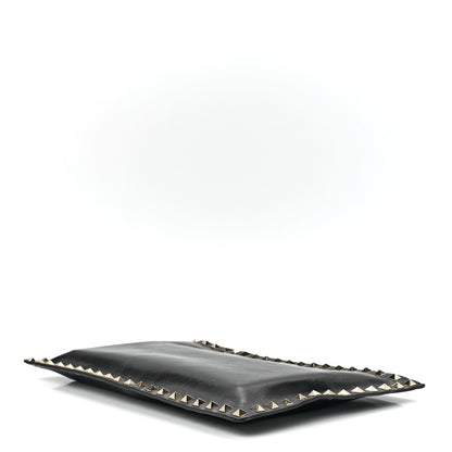 Valentino Garavani Vitello Large Rockstud Zip Pouch Black 9 of 11