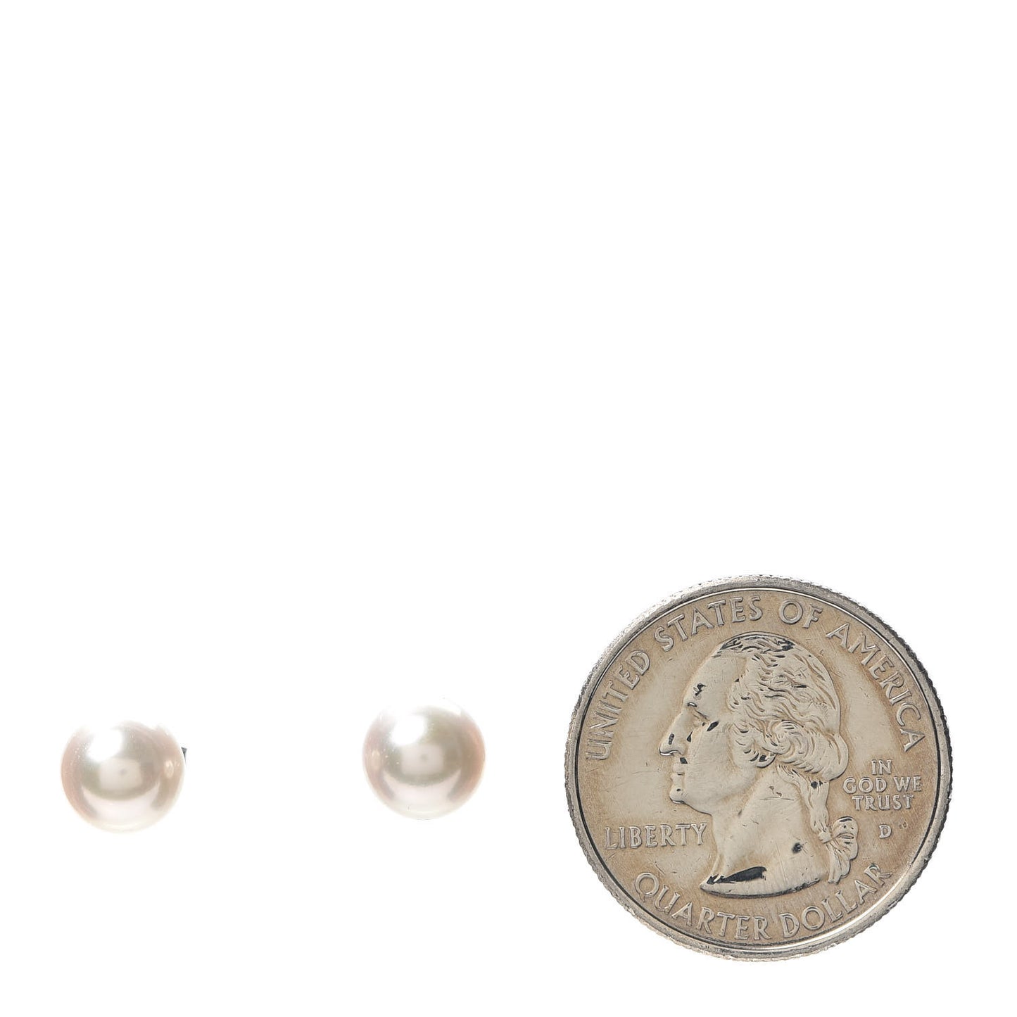 18K White Gold Akoya Pearl 8-8.5mm Stud Earrings