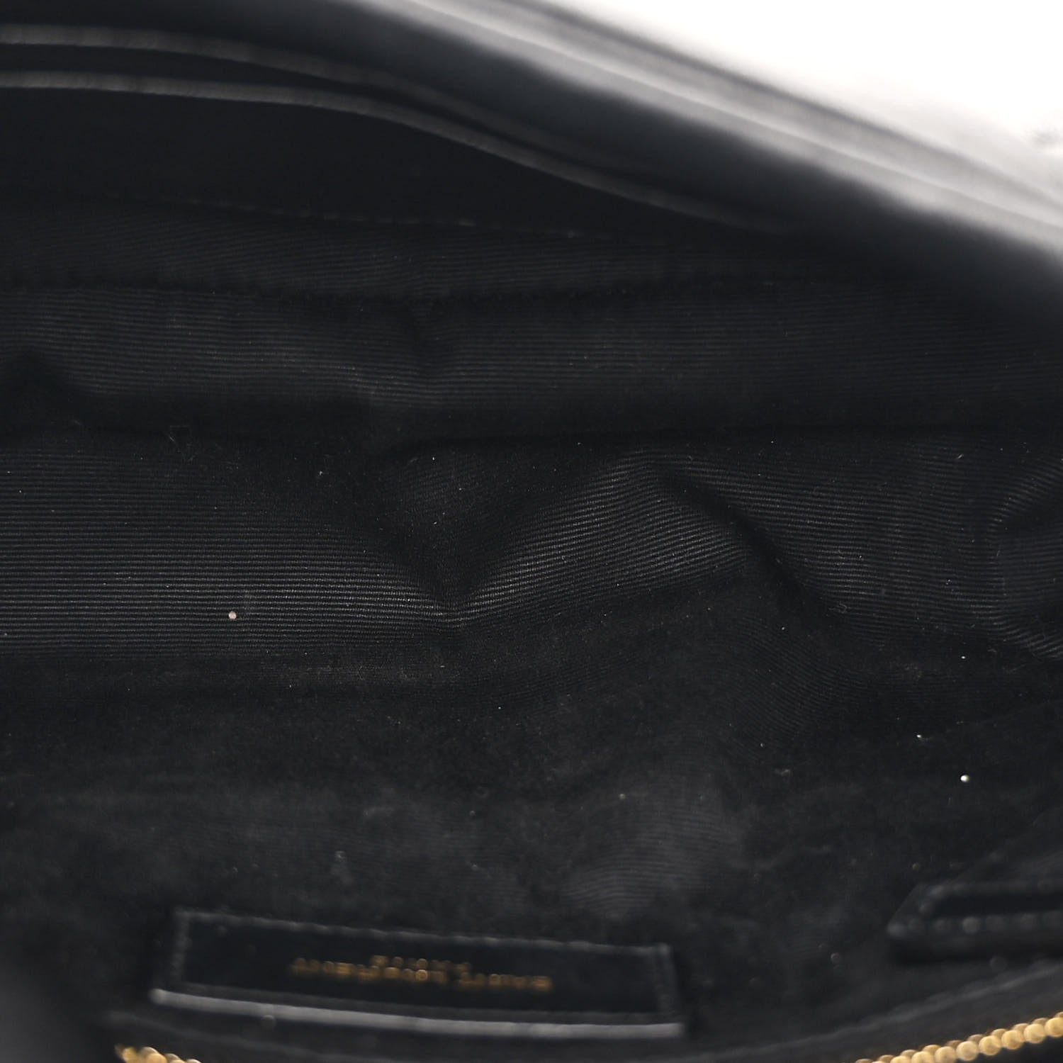Saint Laurent Lambskin Quilted Toy Loulou Puffer Monogram Chain Satchel Black 5 of 10