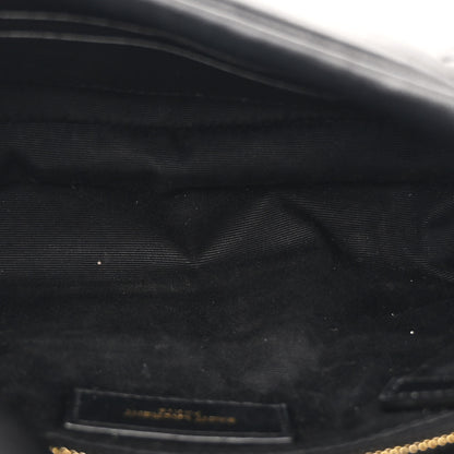Saint Laurent Lambskin Quilted Toy Loulou Puffer Monogram Chain Satchel Black 5 of 10