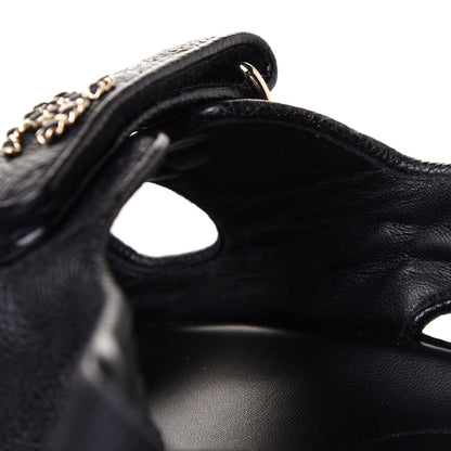 Chanel Grained Calfskin Velcro Dad Sandals 38 Black 13 of 17