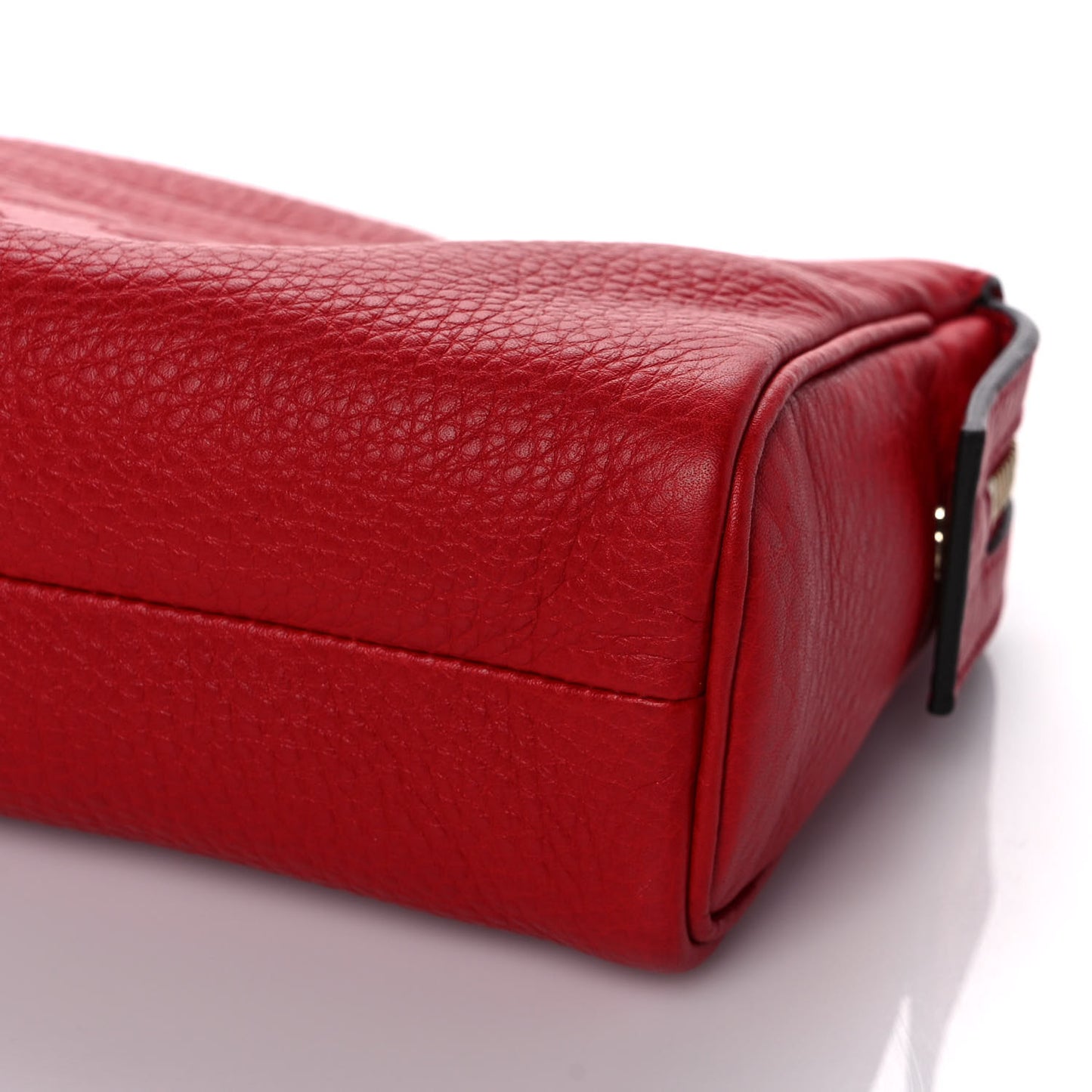 Pebbled Calfskin Soho Cosmetic Case Tabasco Red