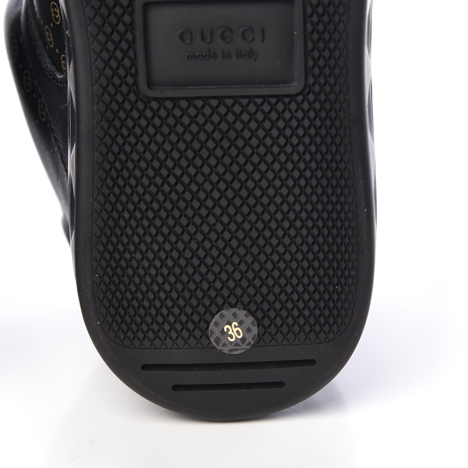 Gucci X DAPPER DAN Calfskin Laminated Ayers GG Micro Monogram High Top Sneakers 36 Black 8 of 11