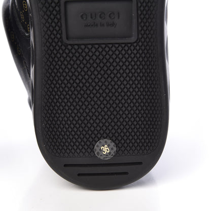 Gucci X DAPPER DAN Calfskin Laminated Ayers GG Micro Monogram High Top Sneakers 36 Black 8 of 11