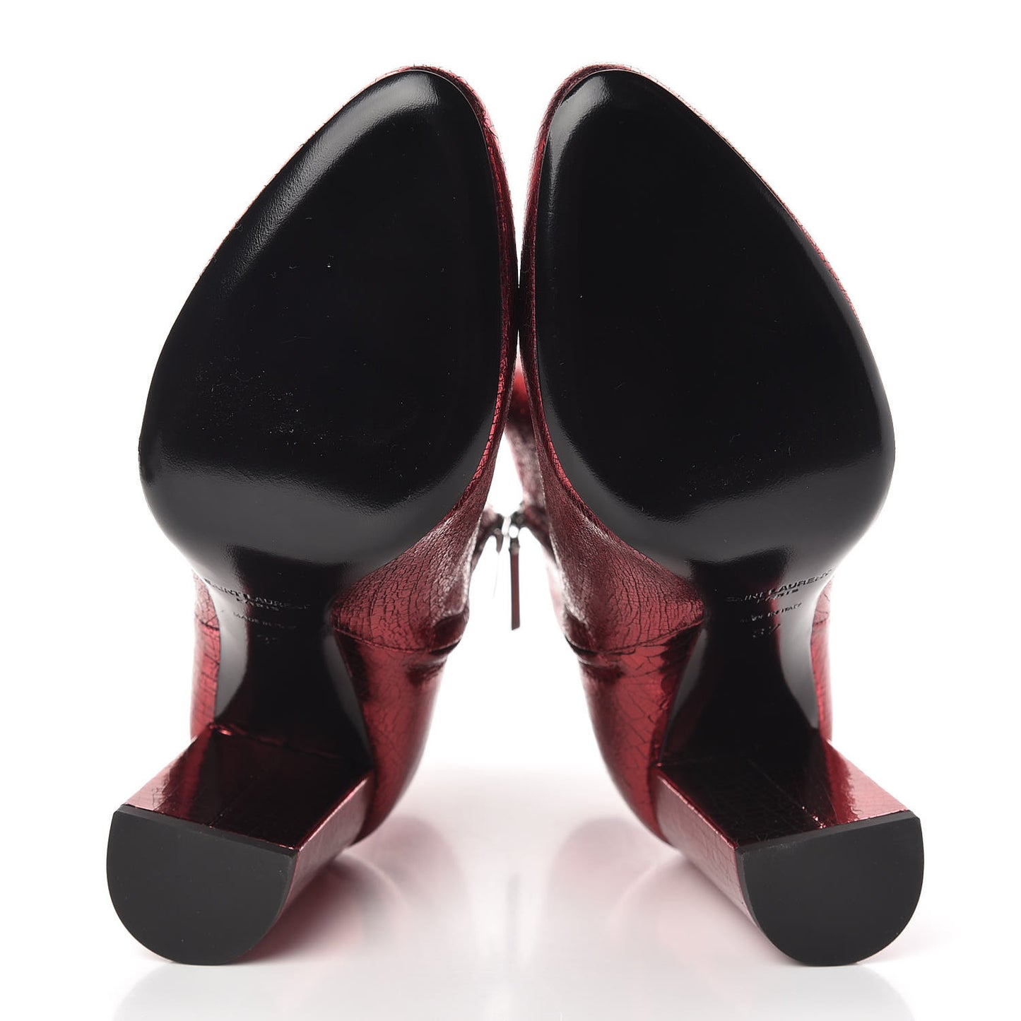 Metallic Crackled Lou 95 Zip Bootie 37 Elect