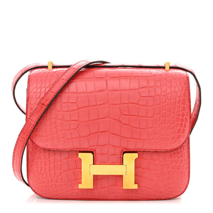 Hermes Matte Alligator Constance 18 Bougainvillea 1 of 11