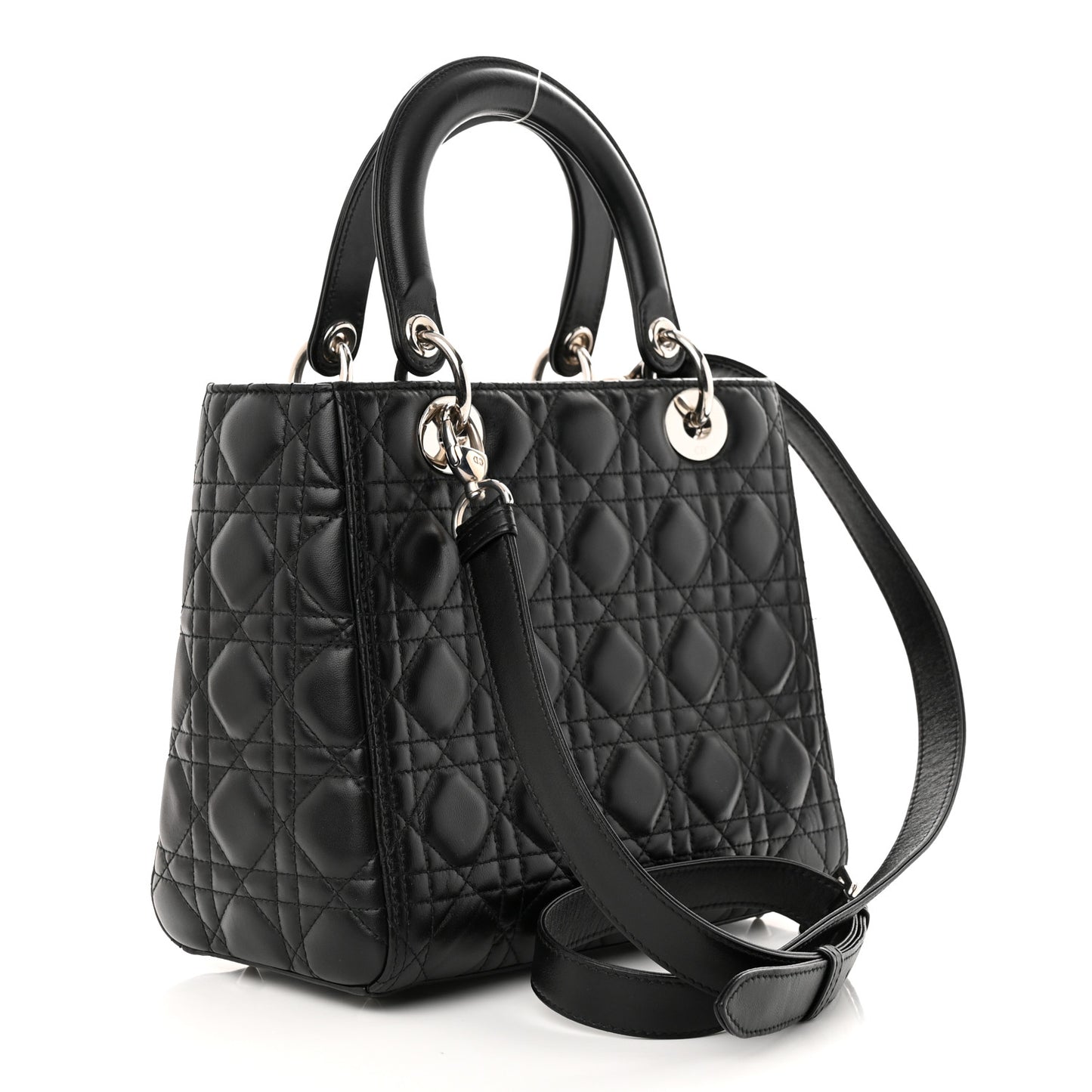 Lambskin Cannage Medium Lady Dior Black