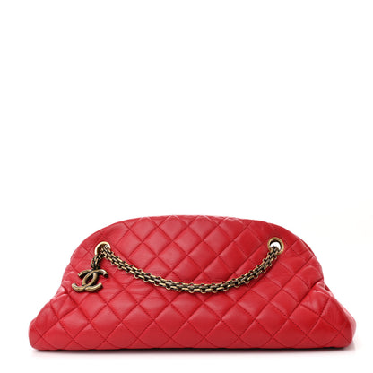 Chanel Lambskin Quilted Medium Just Mademoiselle Red 1 of 14