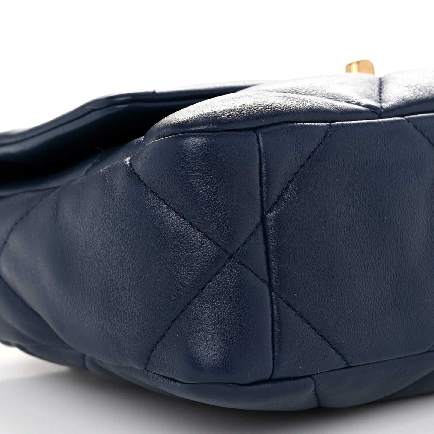 Lambskin Quilted Medium Chanel 19 Flap Navy Blue