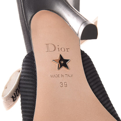 Christian Dior Technical Canvas Ribbon J'Adior Slingback 100mm Pumps 39 Black 7 of 9