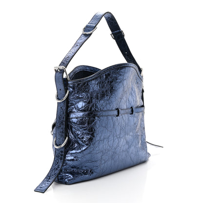 Givenchy Metallic Calfskin Medium Voyou Bag Navy 3 of 12