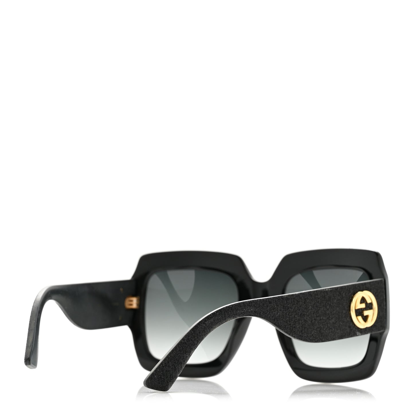 Square Frame Glitter GG0102S Sunglasses Black