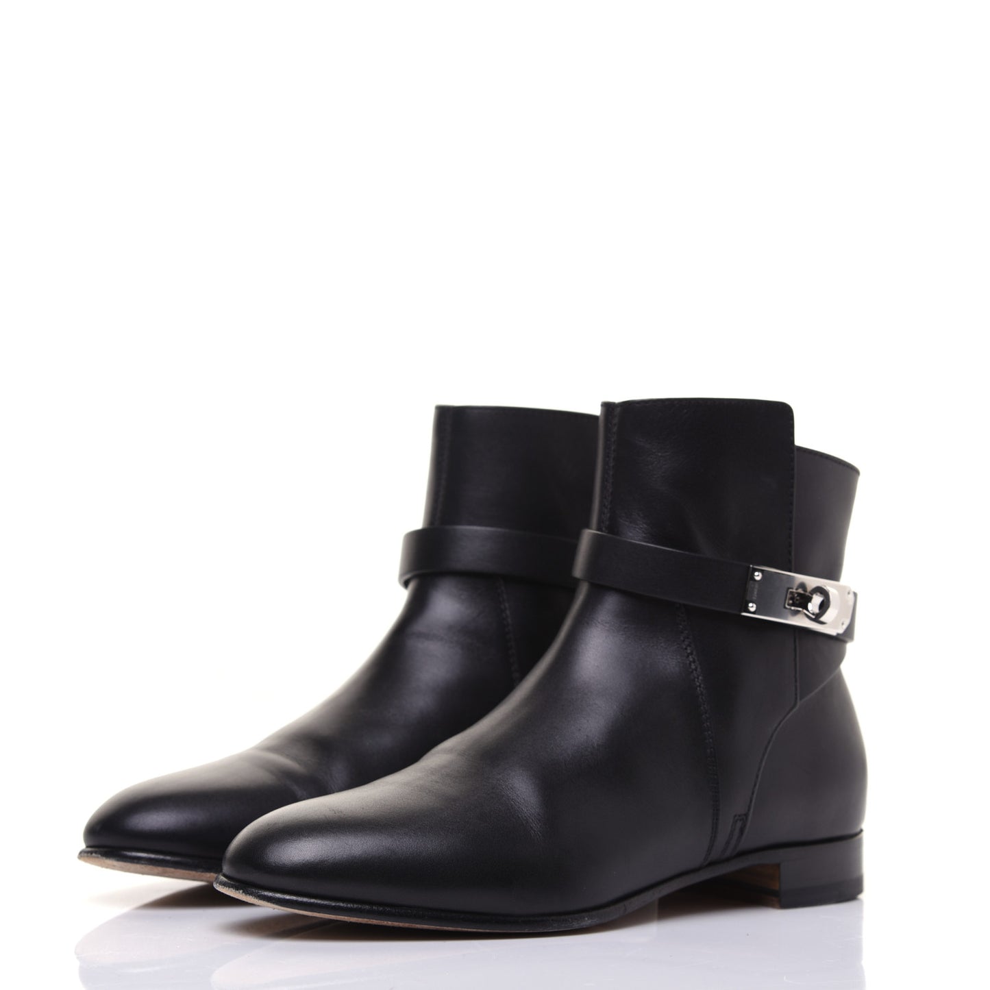 Calfskin Neo Low Boots 35 Black