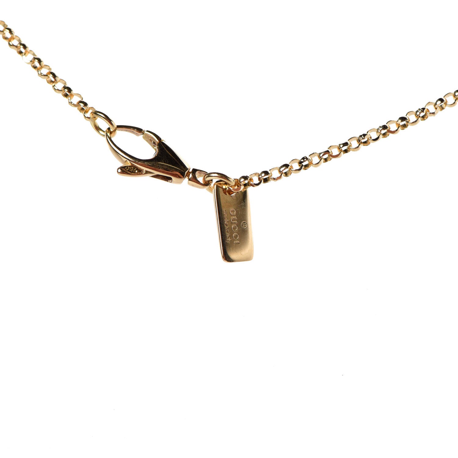 Gucci 18K Yellow Gold Diamantissima Pendant Necklace 6 of 6