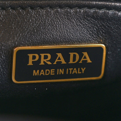 Prada Jacquard Saffiano Triangolo Symbole Embroidered Mini Tote Black Corda 6 of 10