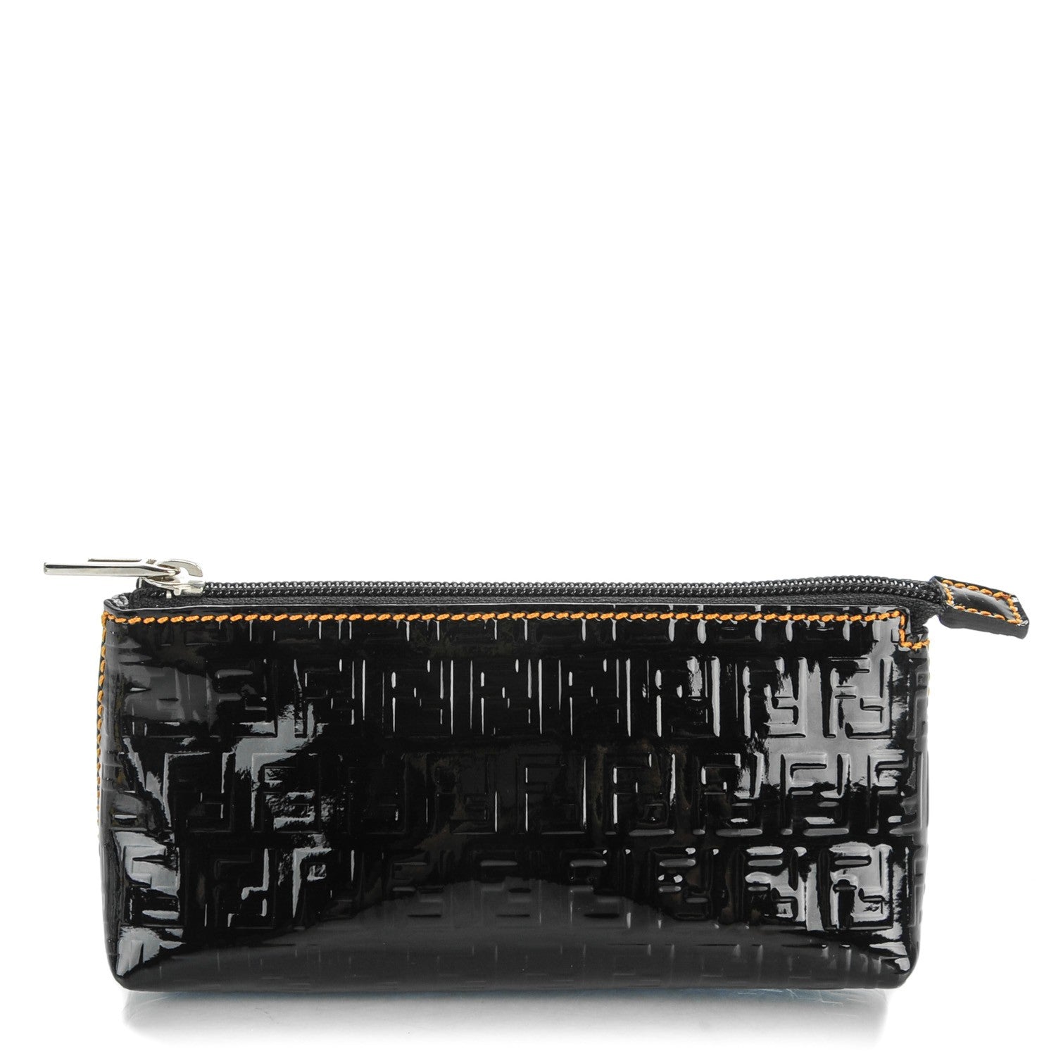 Fendi Patent FF Embossed Cosmetic Pouch Black 1 of 7
