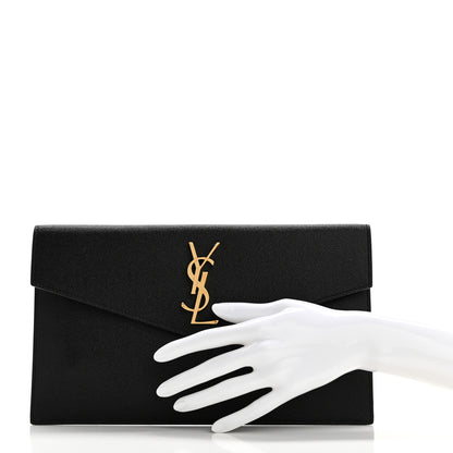 Saint Laurent Grain De Poudre Uptown Pouch Black 2 of 8