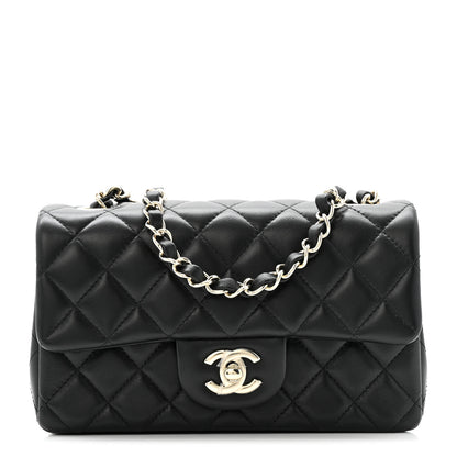 Chanel Lambskin Quilted Mini Rectangular Flap Black 1 of 11