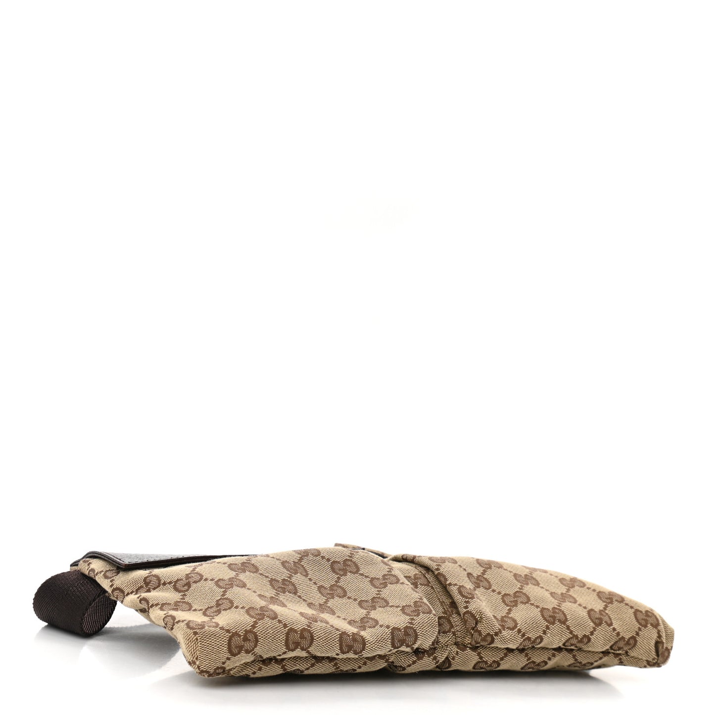 GG Monogram Double Pocket Belt Bag Dark Brown