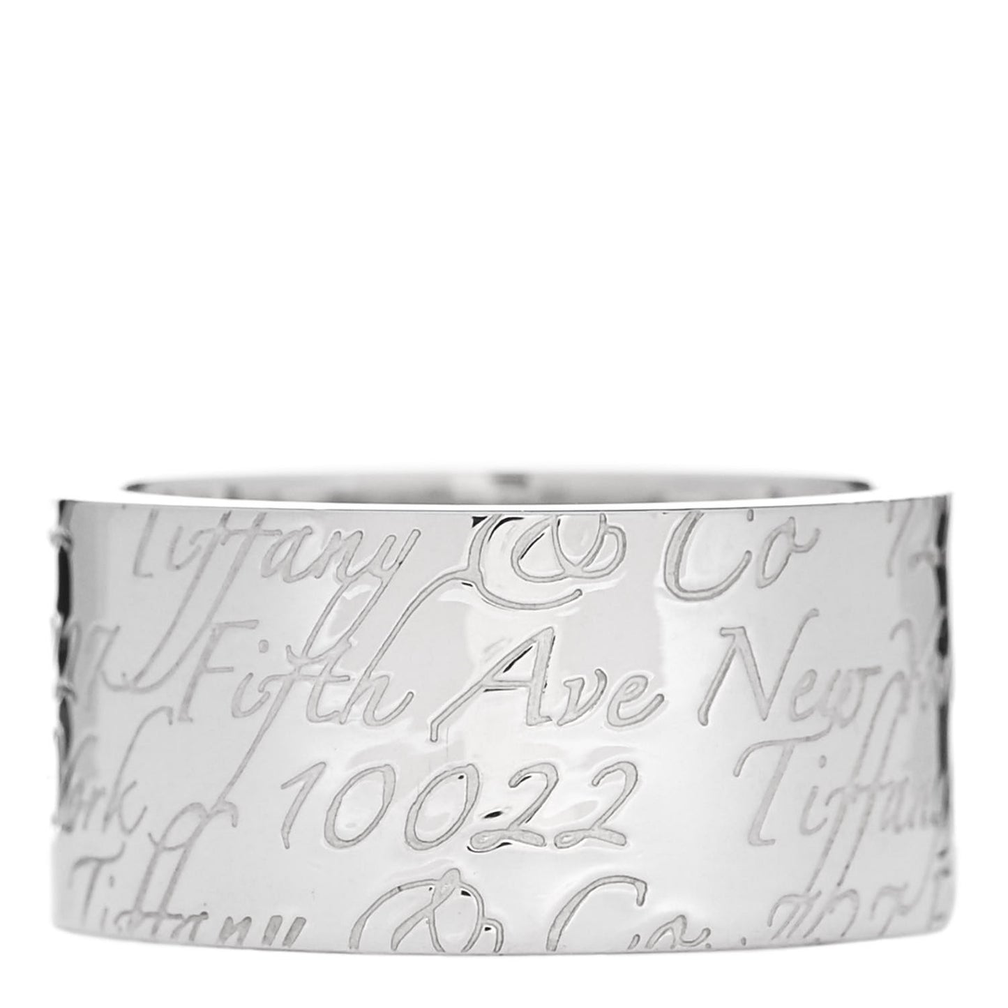 Sterling Silver 10mm Notes Wide Ring 54 7