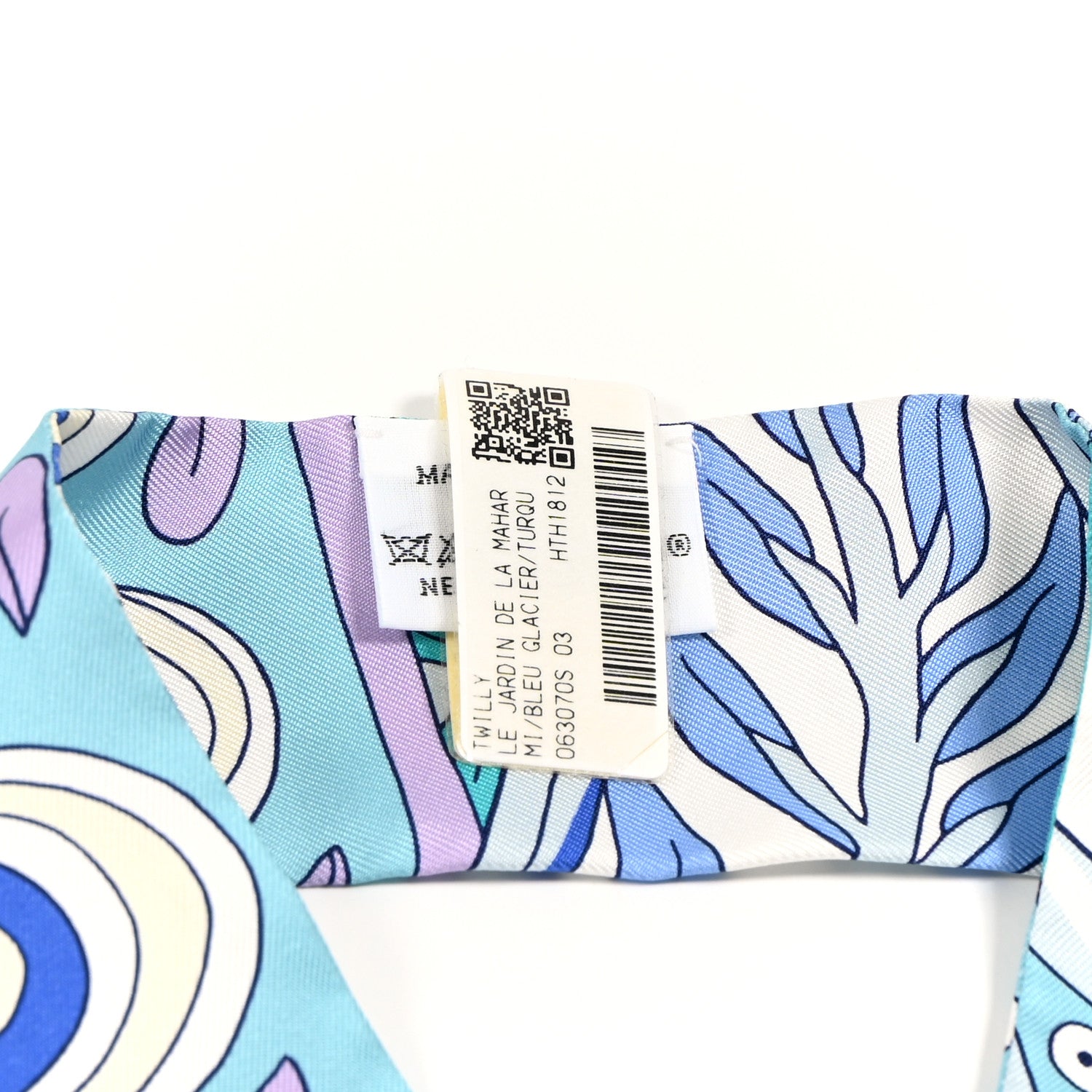 Hermes Silk Le Jardin de la Maharani Twilly Bleu Glacier Turquoise 3 of 5