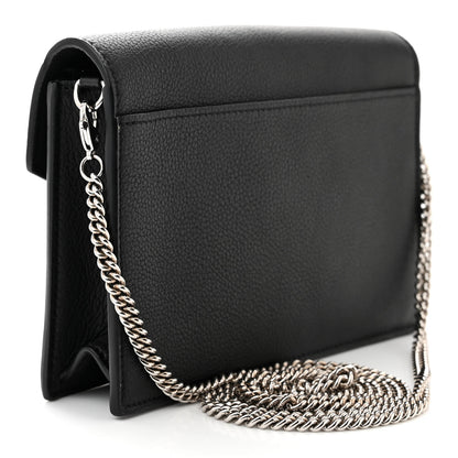Louis Vuitton Soft Calfskin My Lockme Chain Pochette Black 3 of 9