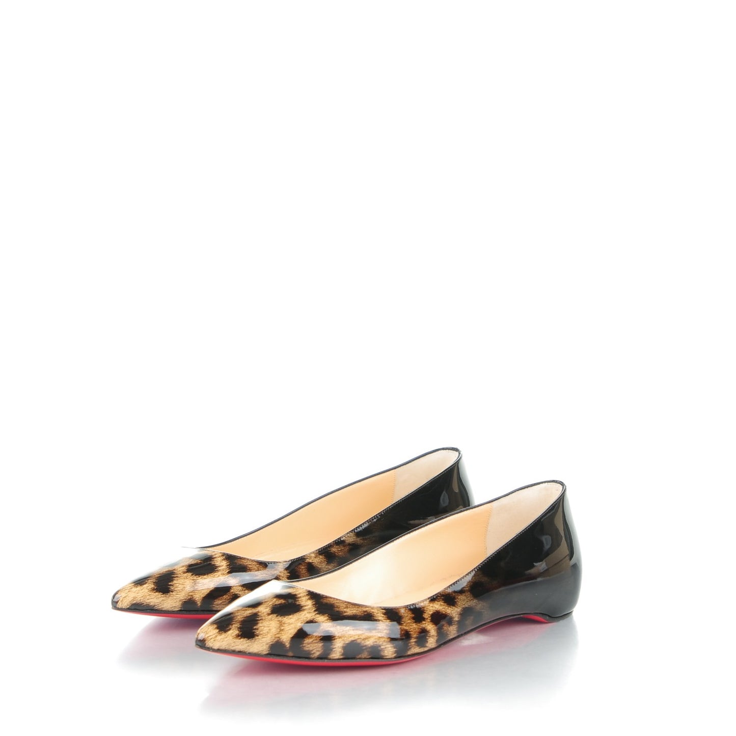 Patent Degrade Leopard Pigalle Follies Flats 38 Leopard Black