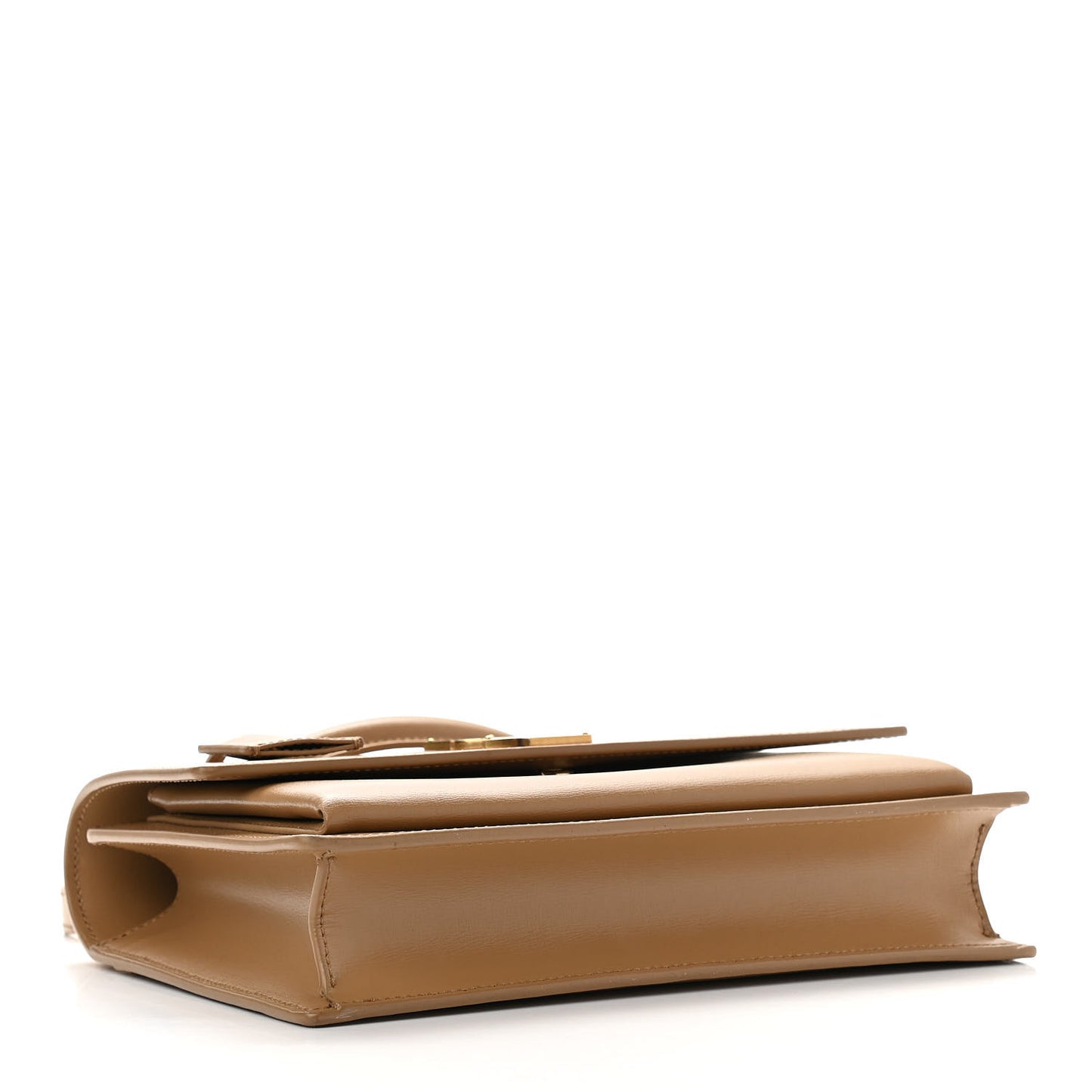 Smooth Calfskin Medium Monogram Sunset Satchel Natural Tan