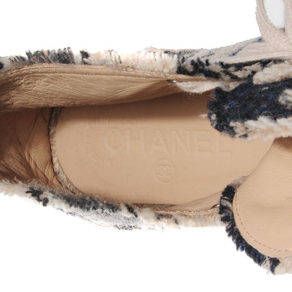 Chanel Canvas Striped Lace Up Espadrilles 40 Beige Grey 8 of 8