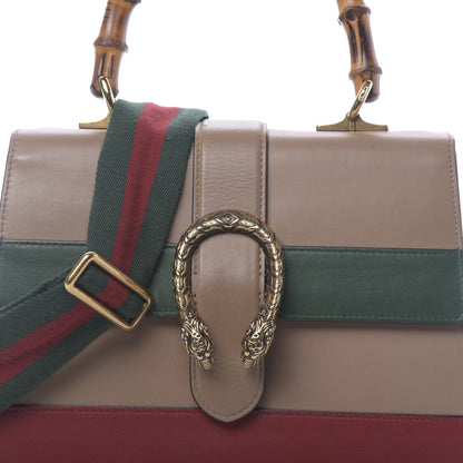 Gucci Calfskin Bamboo Web Medium Dionysus Top Handle Bag Camelia Bright Evergreen Hibiscus Red 13 of 13