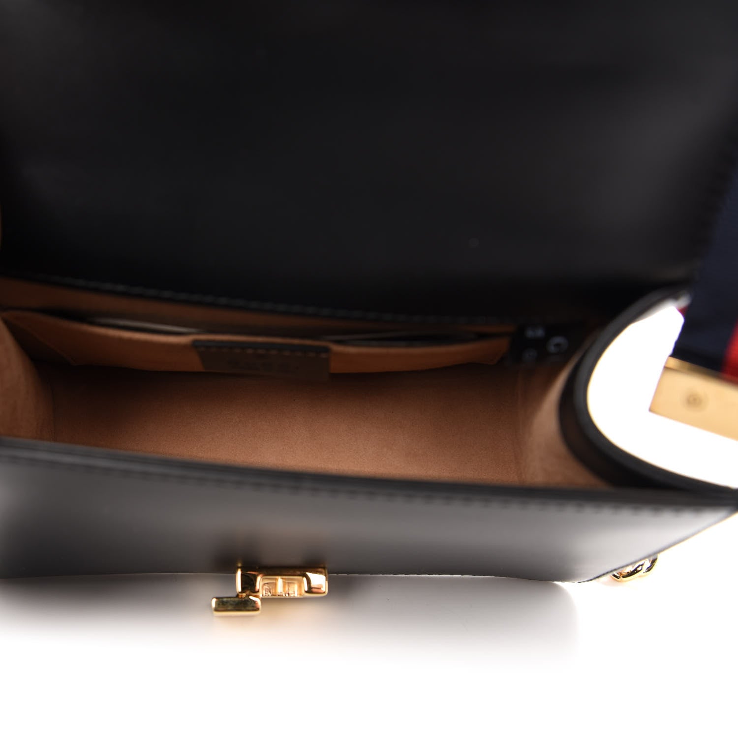 Gucci Calfskin Mini Sylvie Chain Shoulder Bag Black 5 of 11