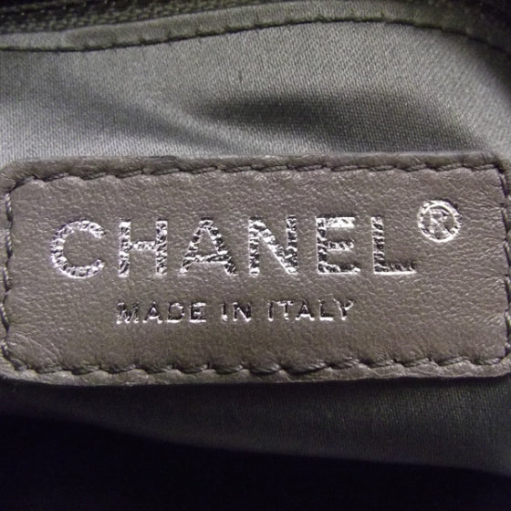 Chanel Leather Lax East West Shoulder Bag Navy 8 of 10